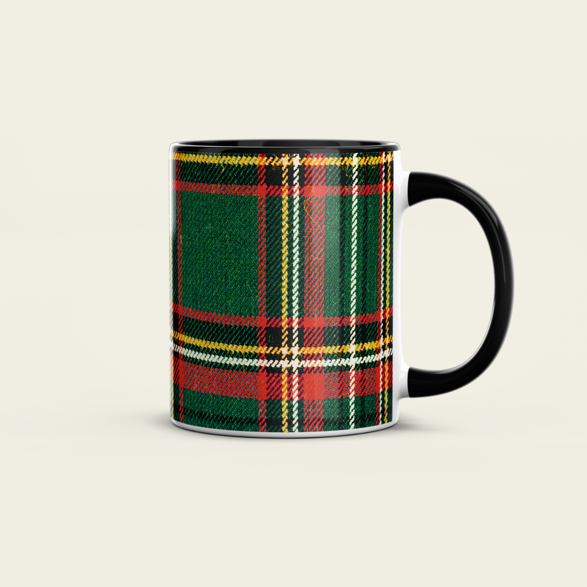 Tazza in Ceramica Tartan 325ml - QUADRATI VERDE/ROSSO