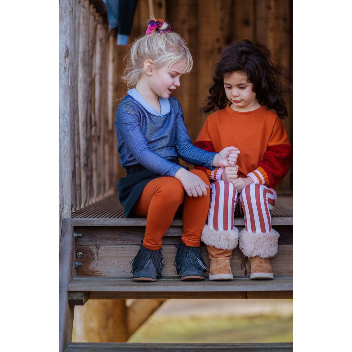 Mädchen Pullover Peter Pan Kragen | Lilie