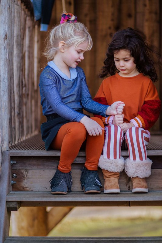 Mädchen Pullover Peter Pan Kragen | Lilie