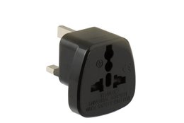 Prise de voyage J-Line UK - plastique - noir