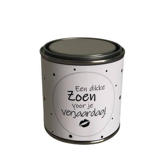 Can of birthday kiss fine dot