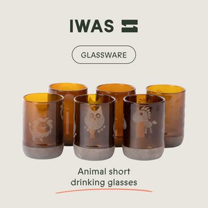 Drinking glasses Animal - Short (set of 6)
