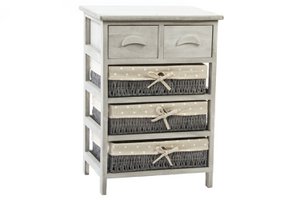 WOODEN DRAWER UNIT 42X30X60 2 GRAY DRAWERS DC193421
