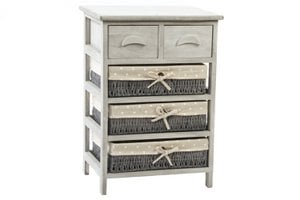 WOODEN DRAWER UNIT 42X30X60 2 GRAY DRAWERS DC193421