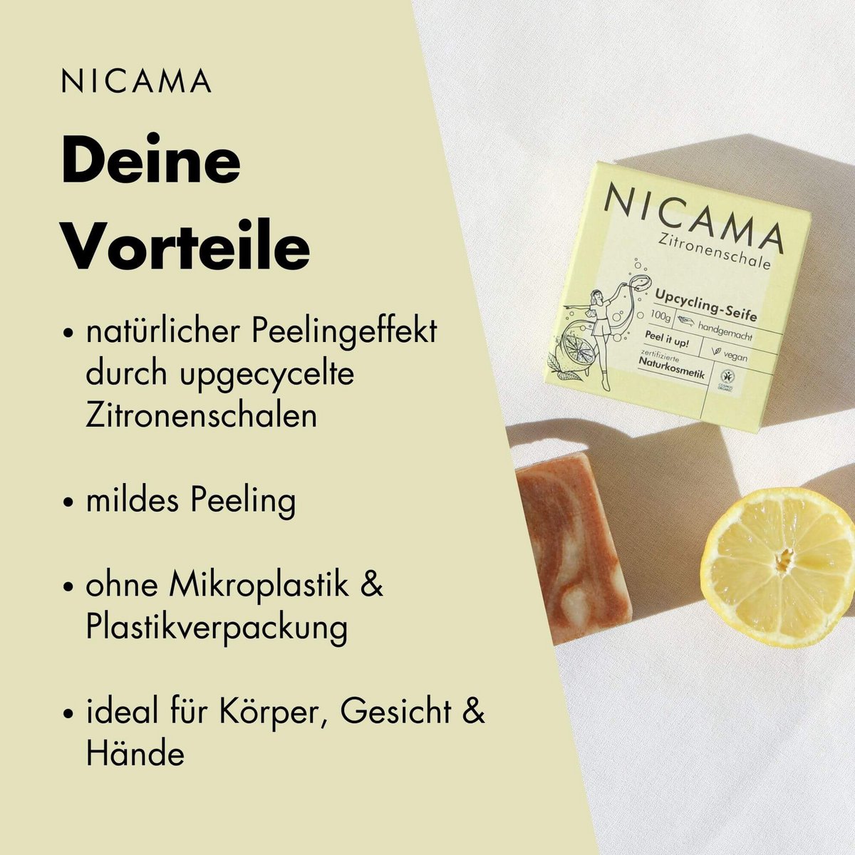 NICAMA - Upcycling sæbe med citronskal
