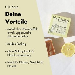 NICAMA - Upcyclingseife mit Zitronenschale