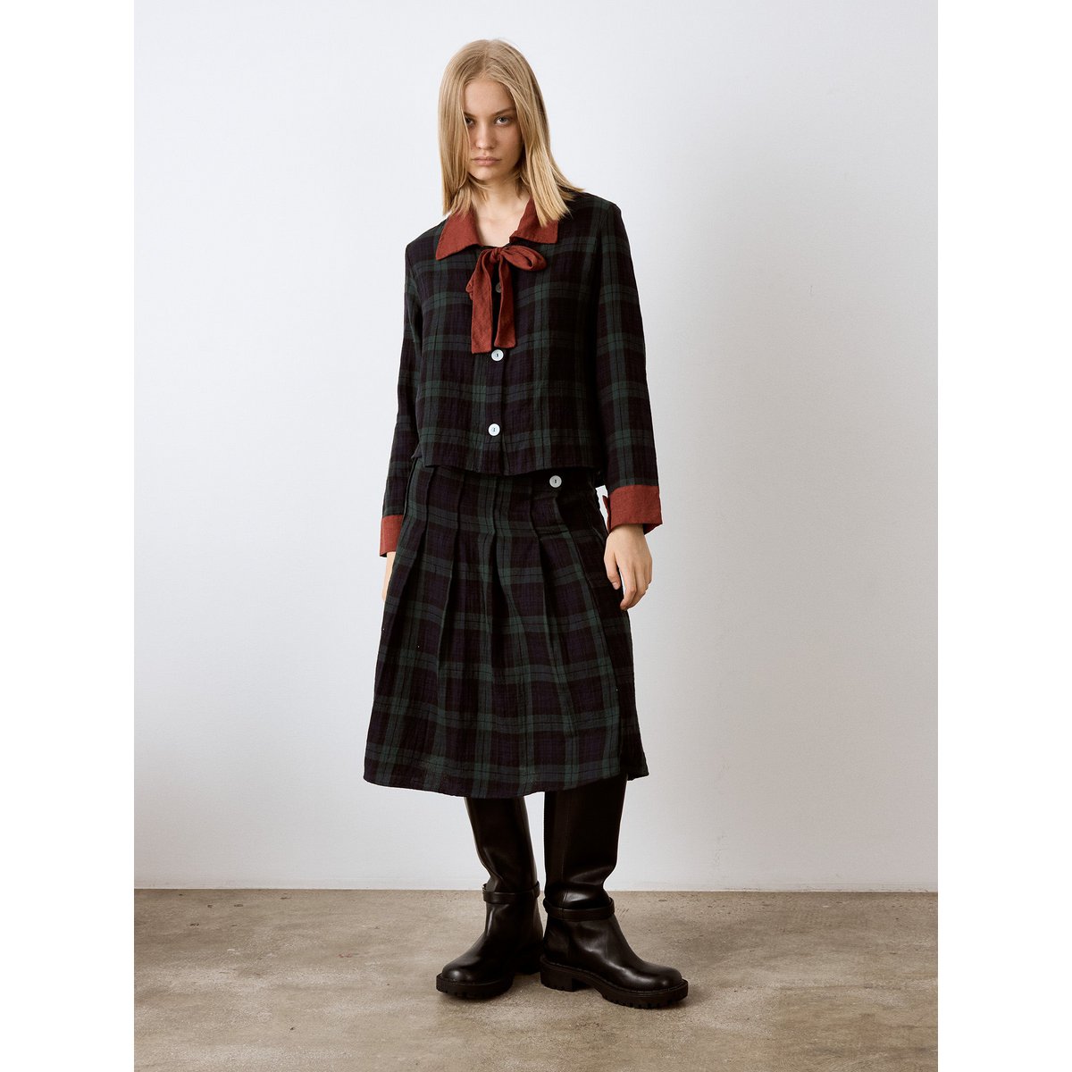 Evermore geruit blauw en rood shirt