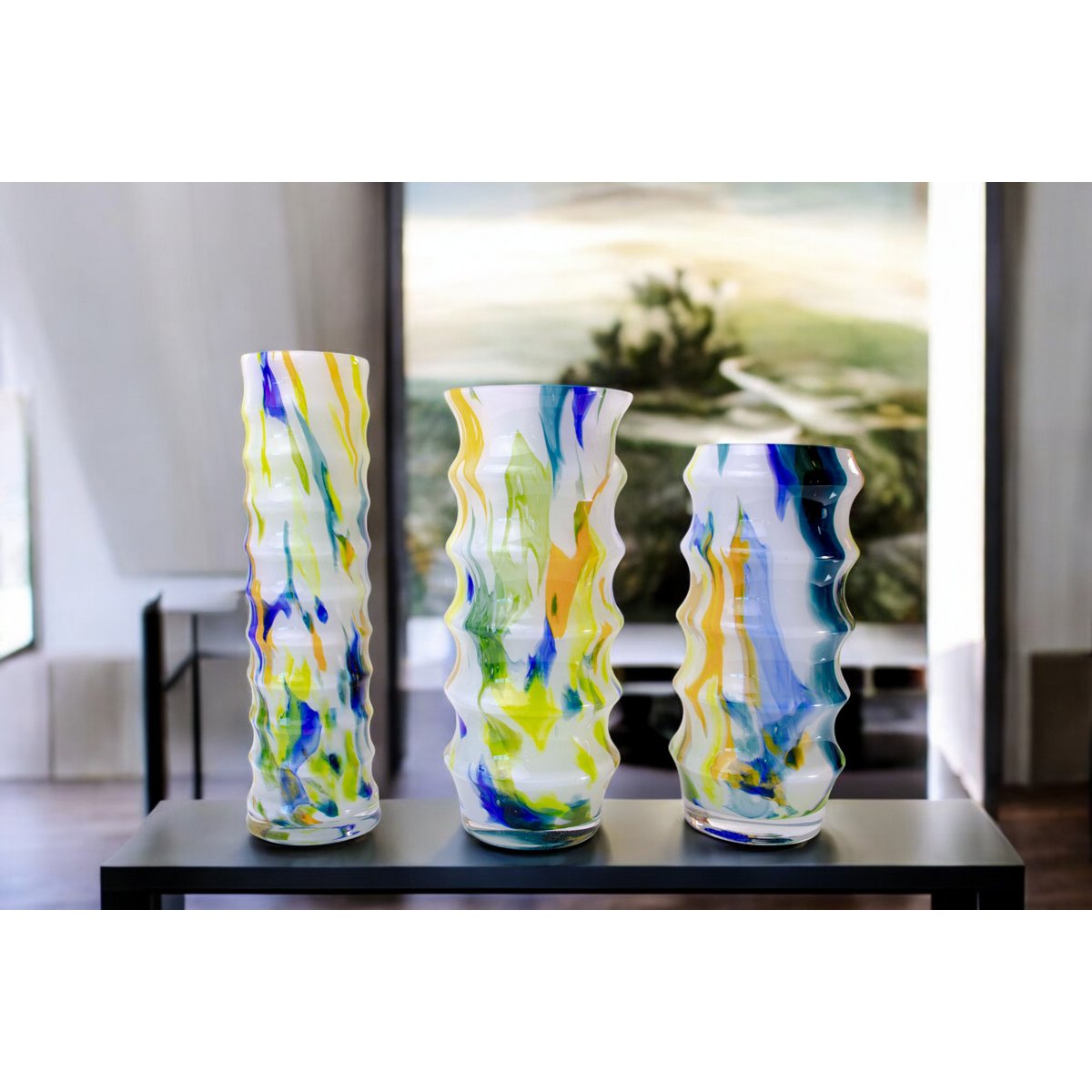 Vase Ribbel „Monet Collection“ – klein – Höhe 27 cm – Glas