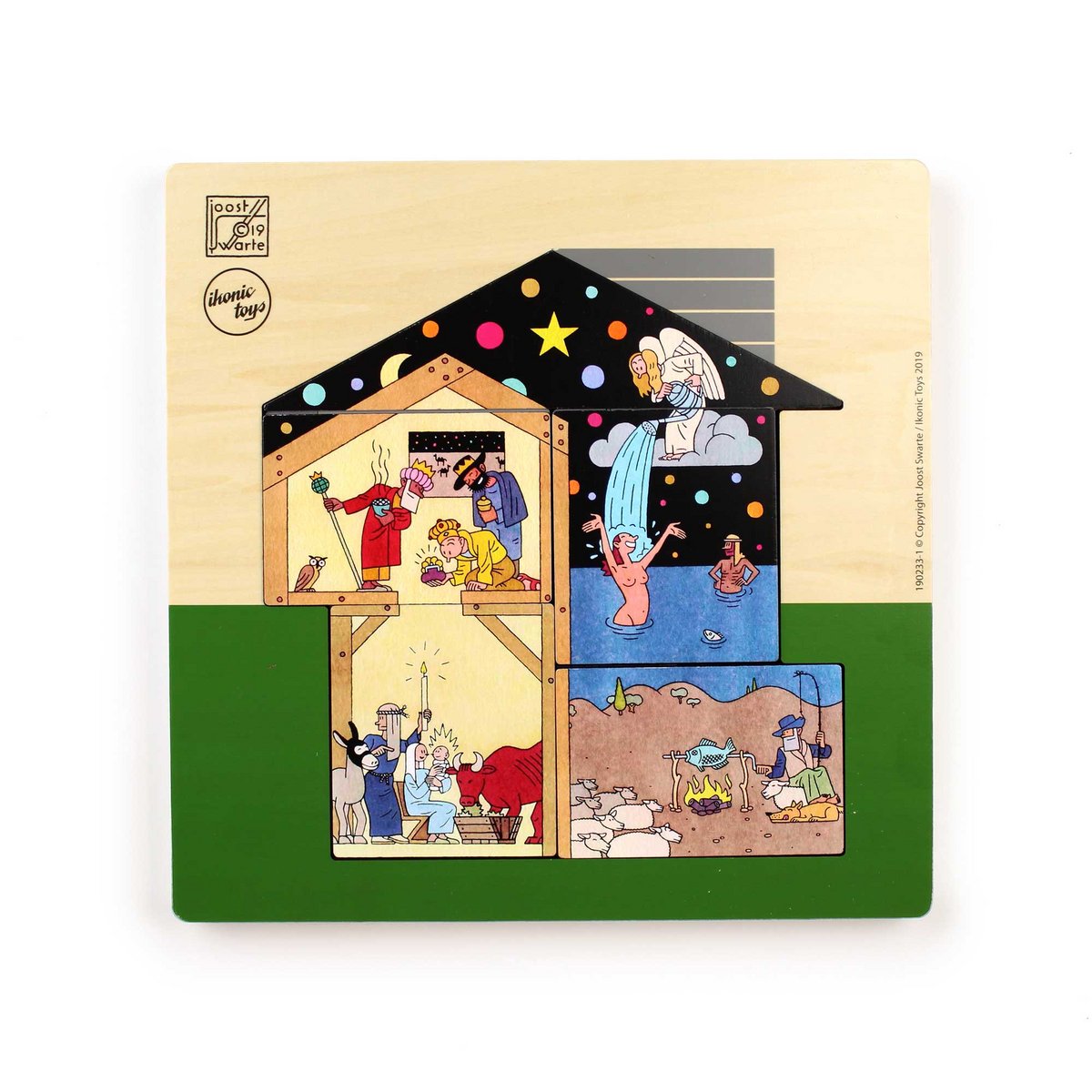 Houten Puzzel - 'Huis' - Joost Swarte