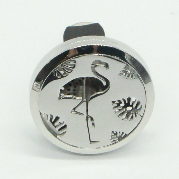 Car Diffuser Clip'Arôme - Flamingo - Stainless Steel with Blotters - Decorative Aromatherapy Accessory - Gift Idea