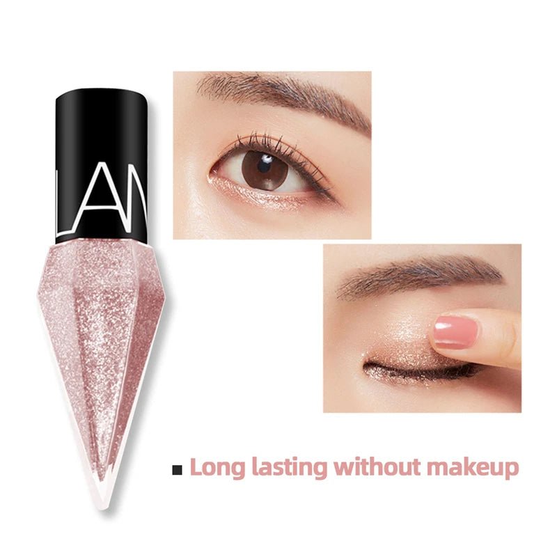 Nieuwe professionele glanzende eyeliners cosmetica voor vrouwen pigment zilver rose goud kleur vloeibare glitter eyeliner goedkope make-up