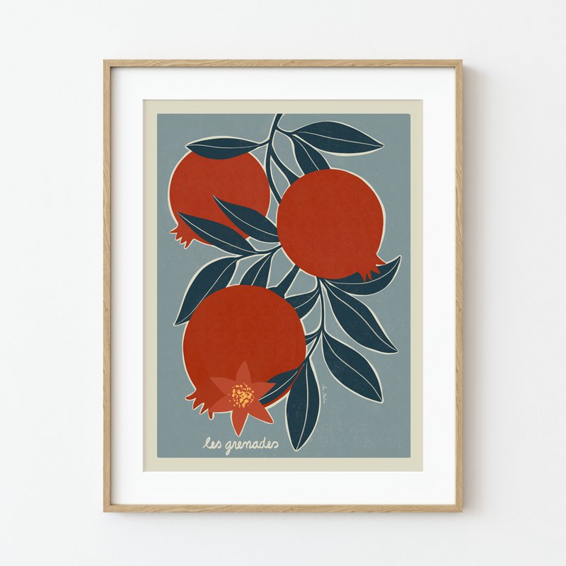 Kunstdruk "Granaatappels".