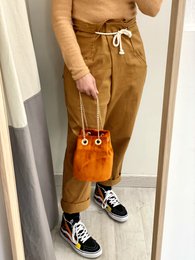 Sac Seau VELOURS ORANGE SANGUINE