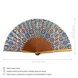 Islamische Kunst inspirierte Seidenhandfan Isbilya