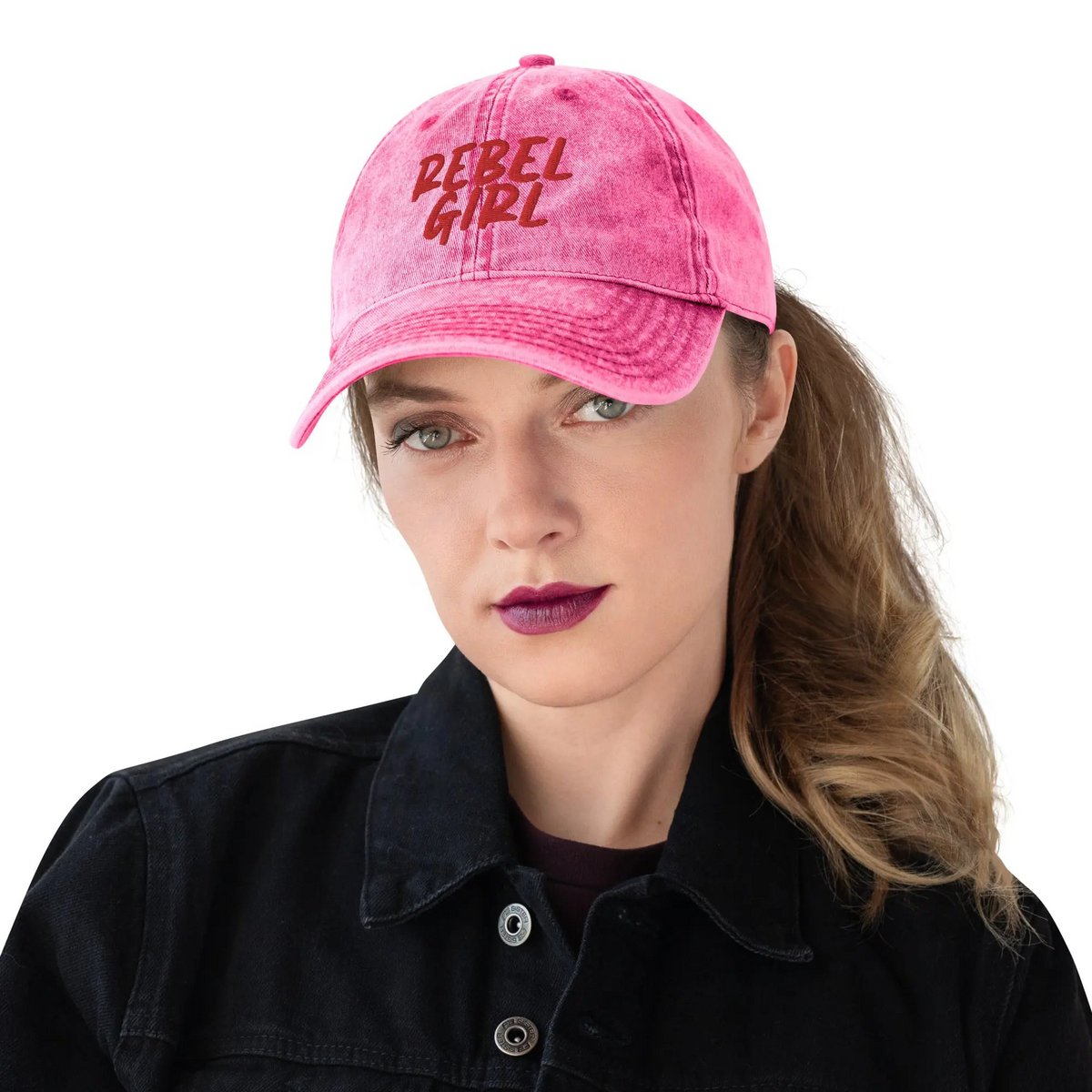 Gorra vintage REBEL GIRL Gorra vintage de sarga de algodón