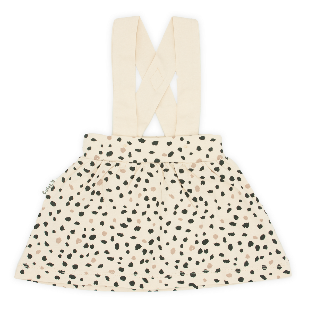 Abnehmbarer Gartenrock mit Punkten | Beige