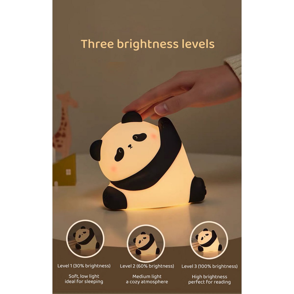 Luce notturna Kungfu Panda – Lampada LED in morbido silicone per la cameretta e il comodino
