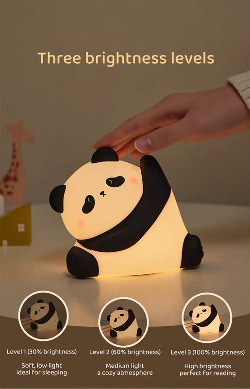 Luce notturna Kungfu Panda – Lampada LED in morbido silicone per la cameretta e il comodino