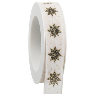 Silent Night Band, B25mm, L20m, crème-goud
