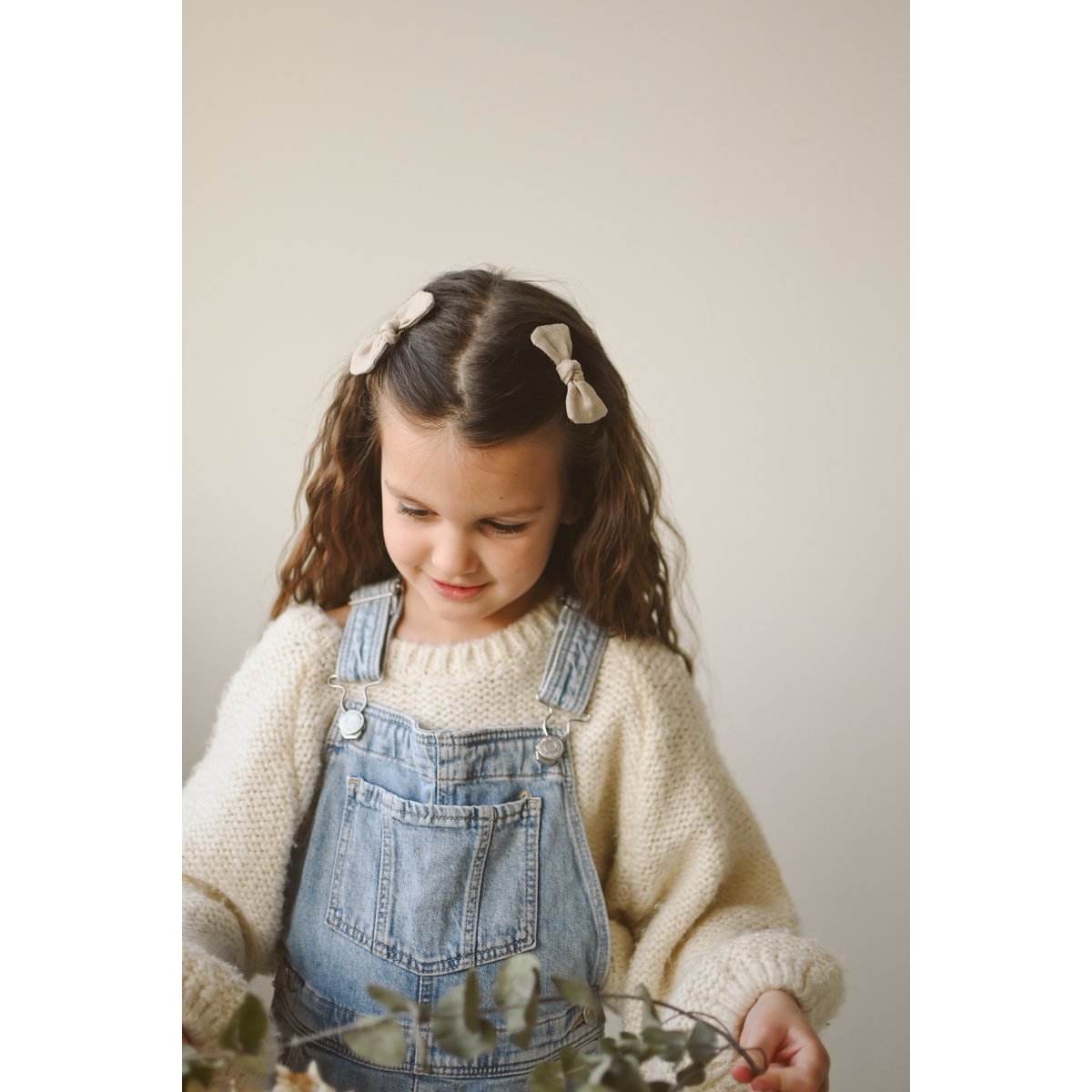 Mini fiocchi in lino 100% su clip a coccodrillo, set di 2 per bambini e adulti Copia