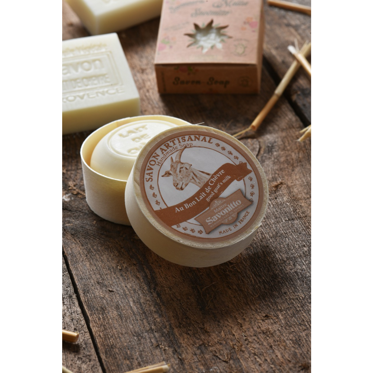 Goat's milk soap in wooden box 100g