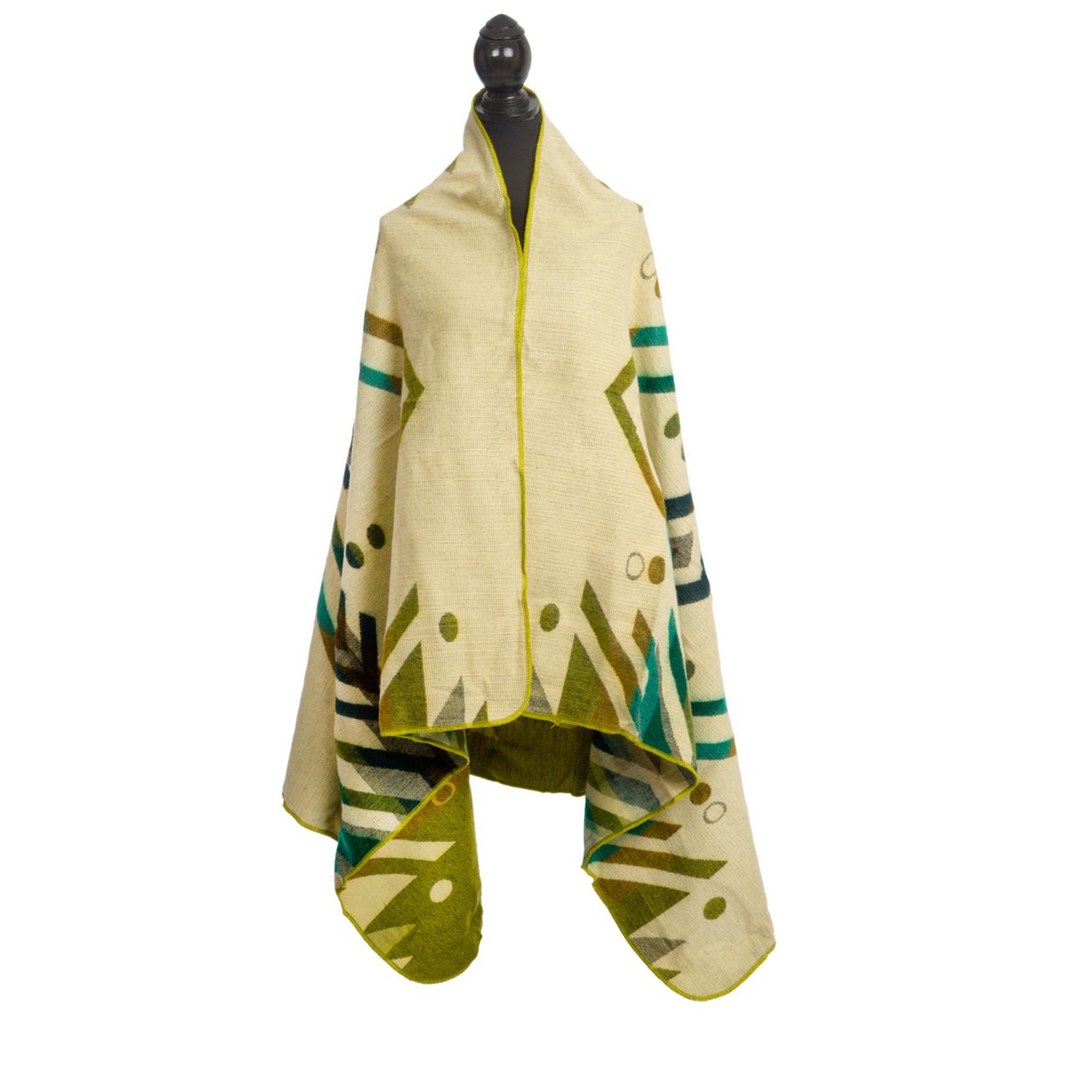 Mini Imbabura Green - Mini couverture en alpaga équatorien | couverture indigène |