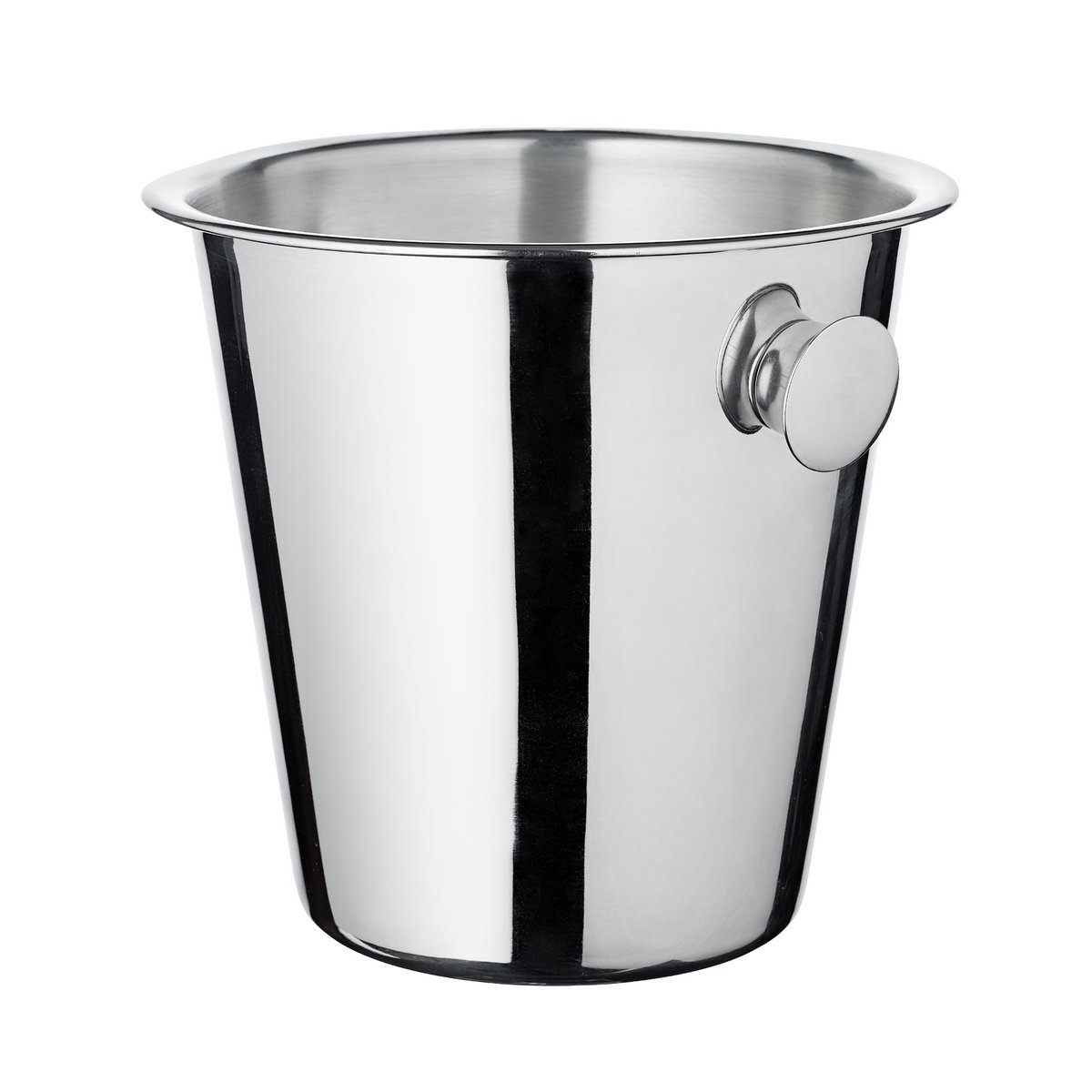 Lodówka do szampana EDZARD Joey z uchwytami, stal nierdzewna polerowana, wysokość 23 cm, średnica 21 cm
