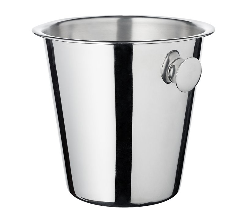 EDZARD champagnekoeler Joey met handgrepen, hoogglans gepolijst roestvrij staal, hoogte 23 cm, diameter 21 cm