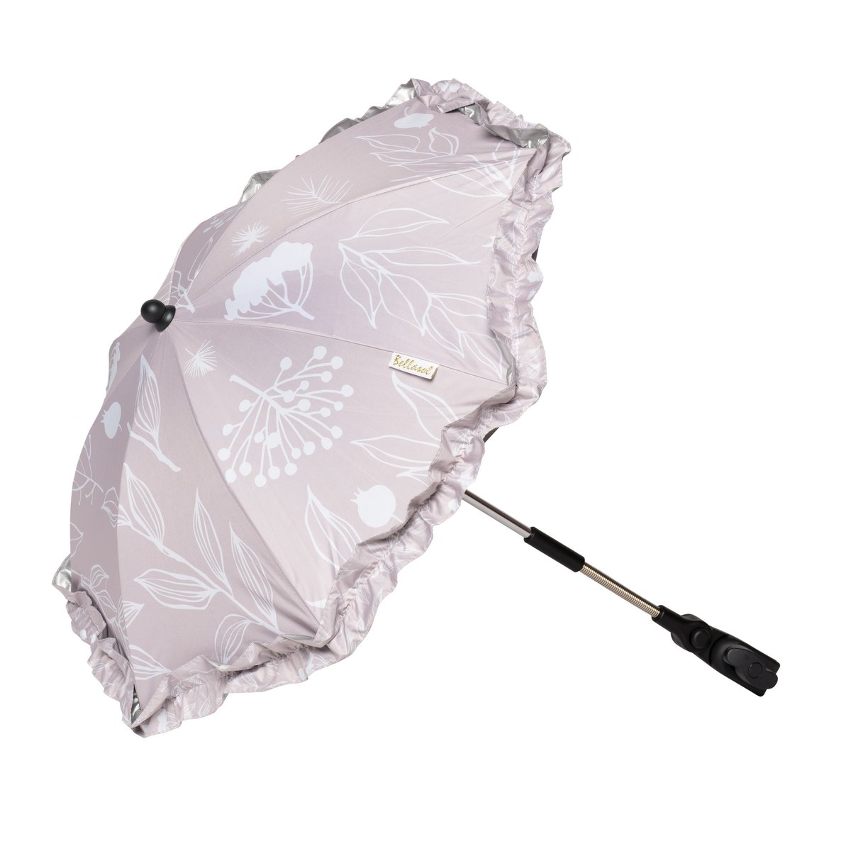 Bellasol - Pink with leaves - Parasol kinderwagen/buggy universeel - Speciale UV-werende coating -  1 jaar garantie Copy