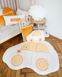Children's car mat "Honey checkered"