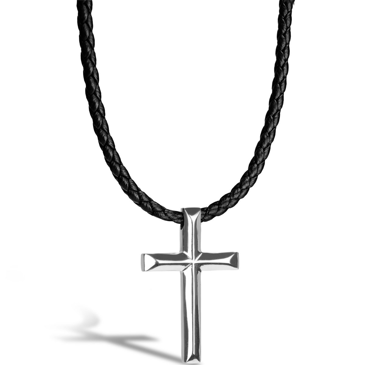 Leder Halskette „Krzyż”