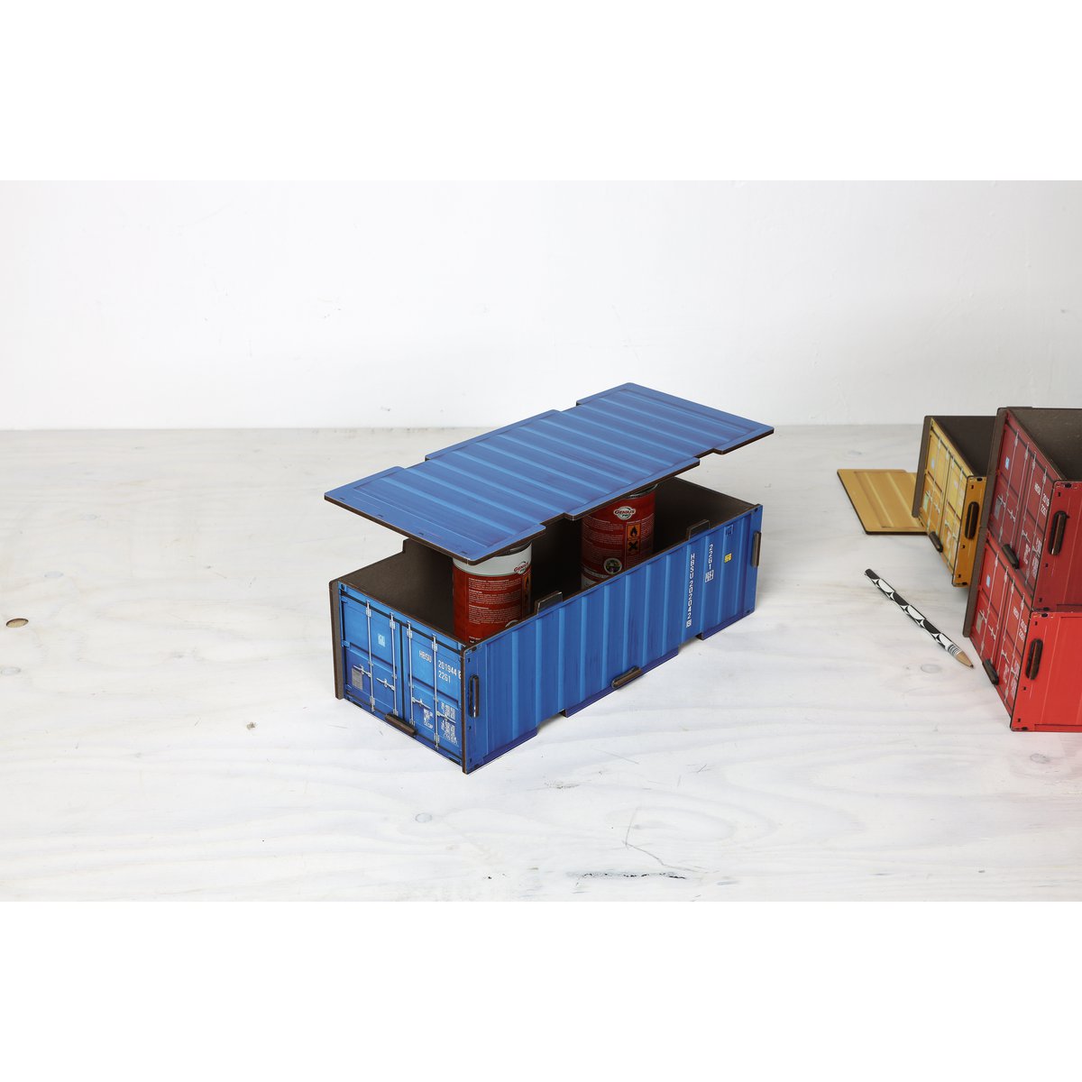 Container stacking box lid