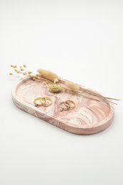 Bakke Oval Marble Blush - Bakke Bakke Coaster