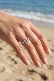 Bague maille marine en acier inoxydable