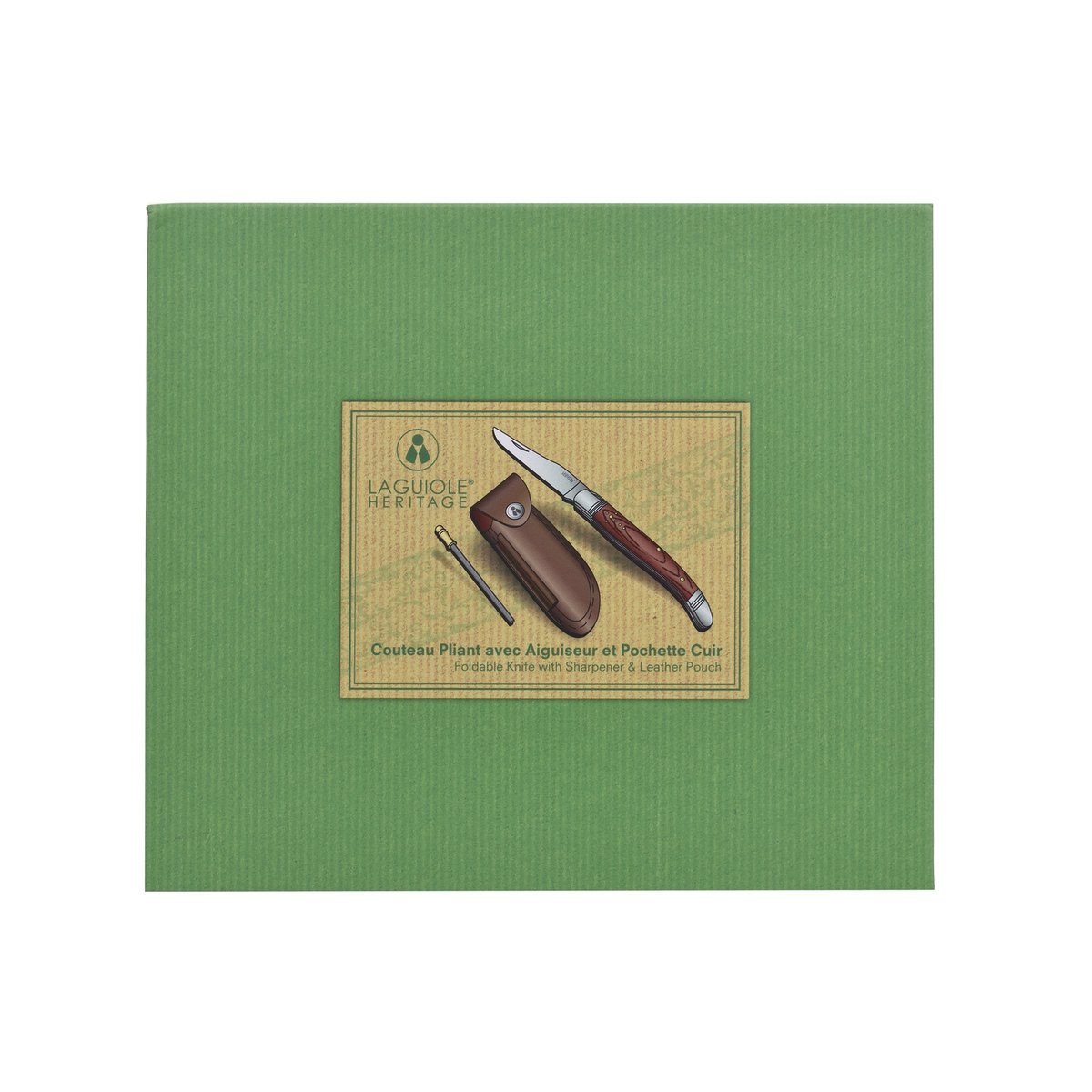 Juego de cuchillos Laguiole Héritage con funda de cuero
