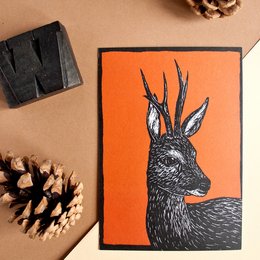 Postkarte | Rehbock