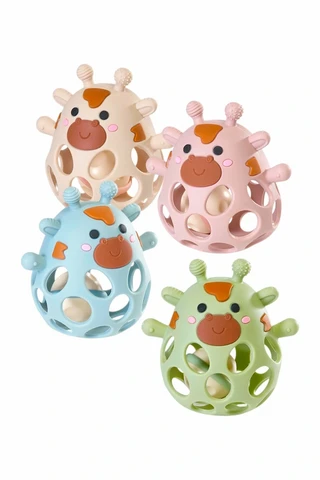 Baby siliconen balrammelaar, giraffevorm
