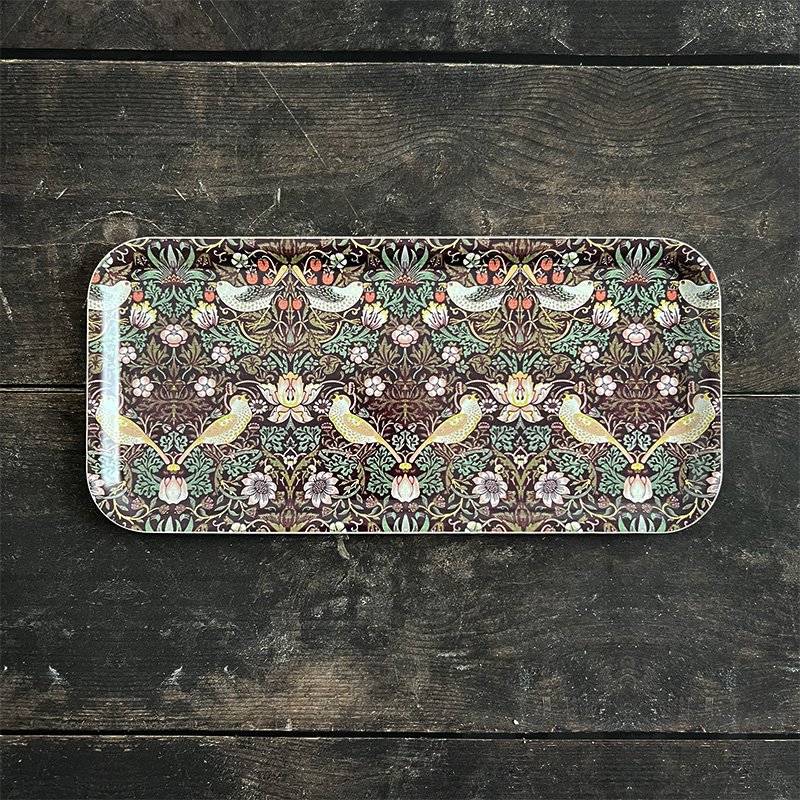 TRAY 32x15 cm - Morris Strawberry Thief bordeaux