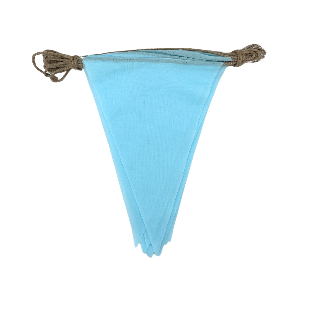 Línea de bandera de tela azul - 10 metros - 100% algodón