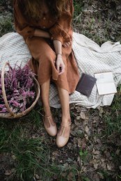 Håndlavede læderballerinaer - Lotta - beige 34-42