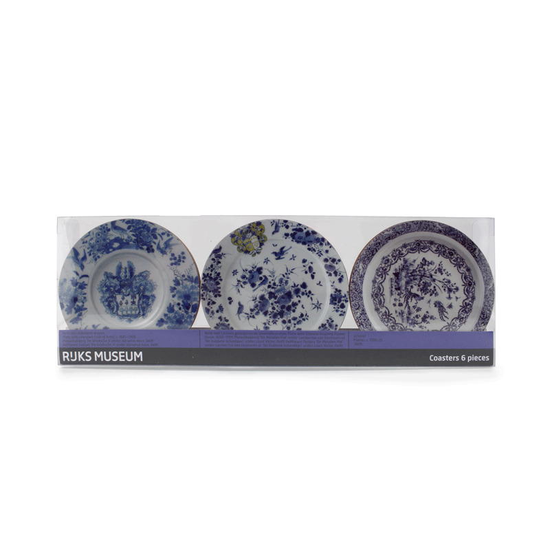 Posavasos, platos azules de Delft, Rijksmuseum