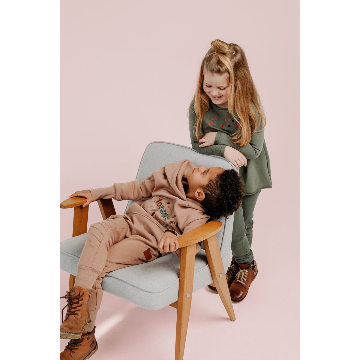 RIB-Hose für Kinder in Khaki