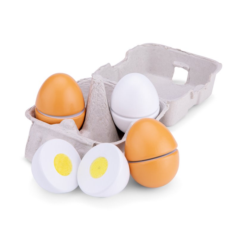 Huevos de Madera en Caja - 4 Piezas
