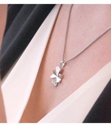 Kleeblatt-Anhänger – Silber und Kristall