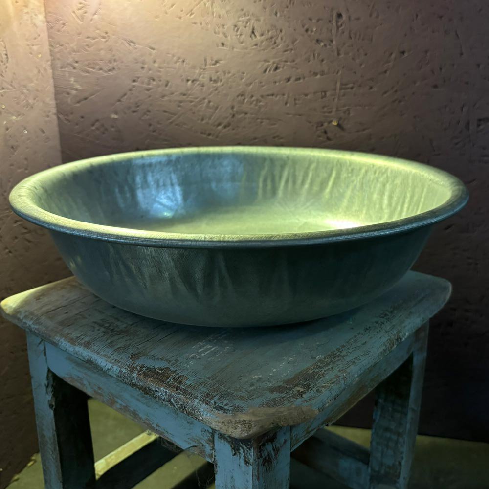 Small silver tin bowl