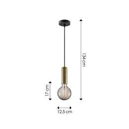 Home Sweet Home Hängelampe Bronze Saga Spiral - G125 - dimmbar E27 Rauch