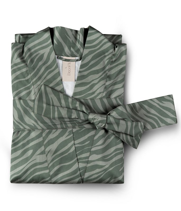 Bathrobe Kimono Zebra Moss