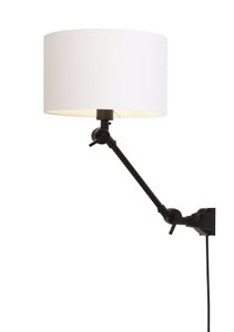 Wandlampe Amsterdam kap 3220 wit, S