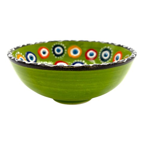 Keramikschale - Evil Eye - Hellgrün - 12 cm