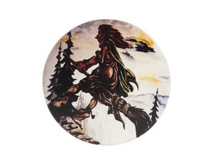 Untersetzer 'Hexe' aus Porzellan, Ø 11cm